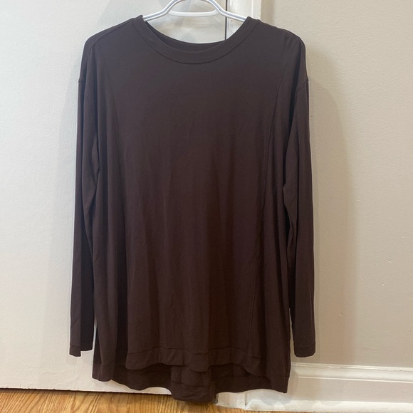 lululemon athletica Tops - Lululemon brown/maroon long sleeve, no tags, loose fit, estimated size 10